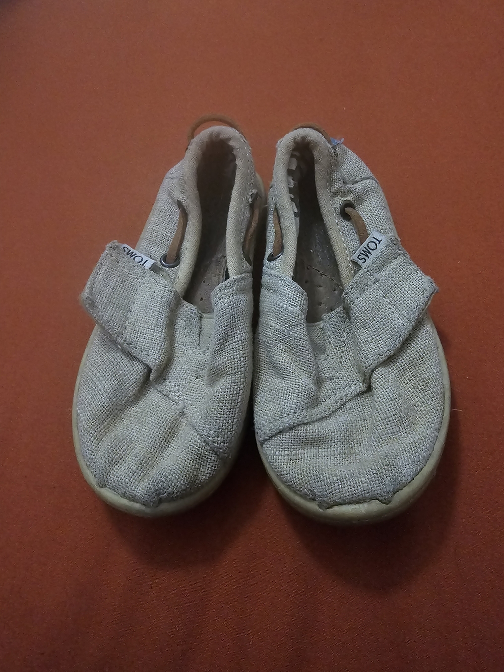 TOMS Kids Beige Canvas Slip-On Shoes